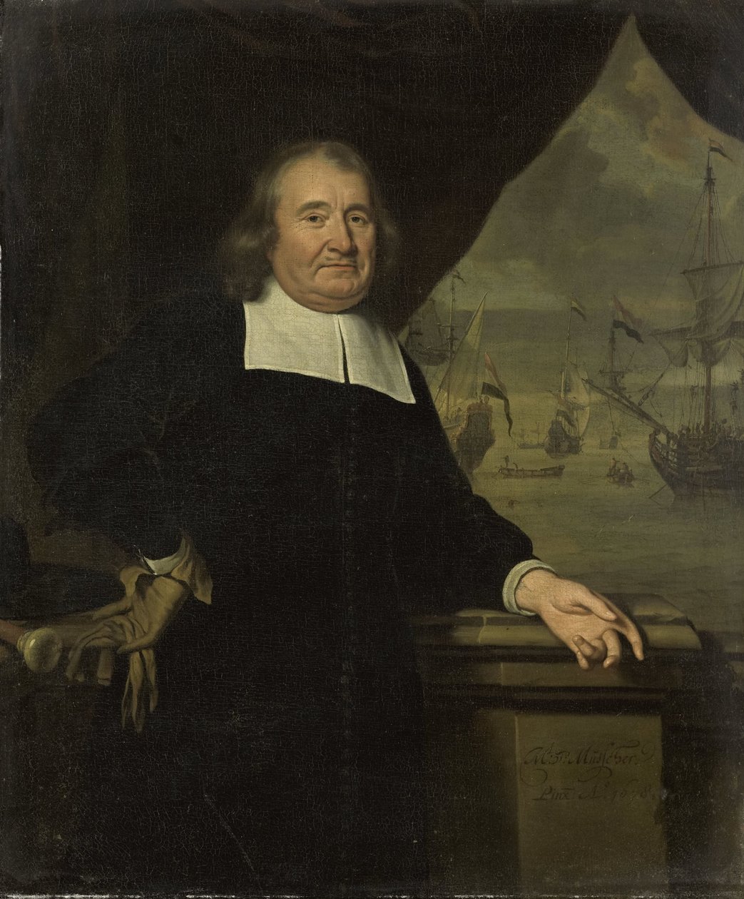 Porträt eines Kapitäns oder Schiffseigners von Michiel van Musscher