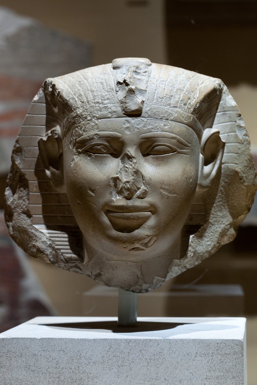 Kopf eines Königs, möglicherweise Seankhkare Mentuhotep III, ca. 2000–1988 v. Chr. von Middle Kingdom Egyptian