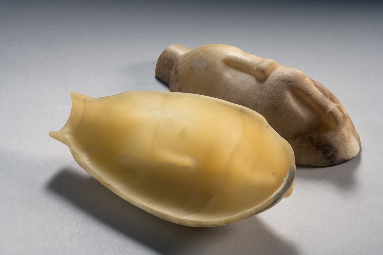 Zweiteiliges Gefäß in Form einer Ente (Alabaster) von Middle Kingdom Egyptian