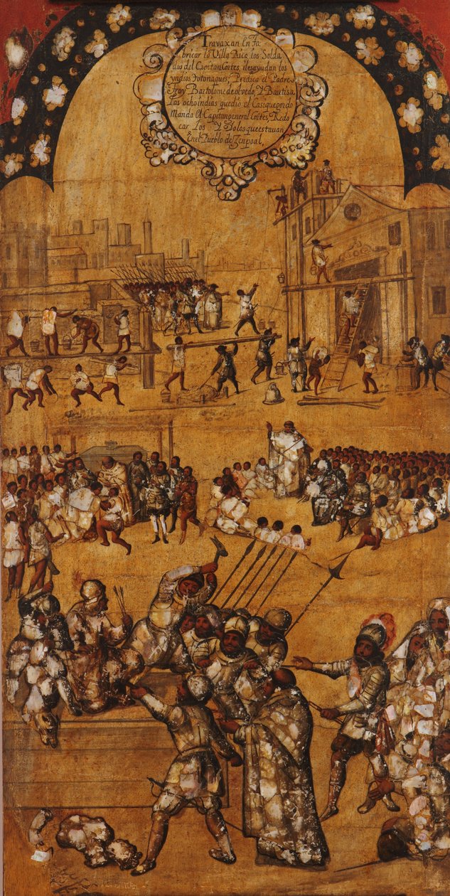 Die Eroberung Mexikos, Tafel IV, ca. 1696-1715 von Miguel Gonzalez