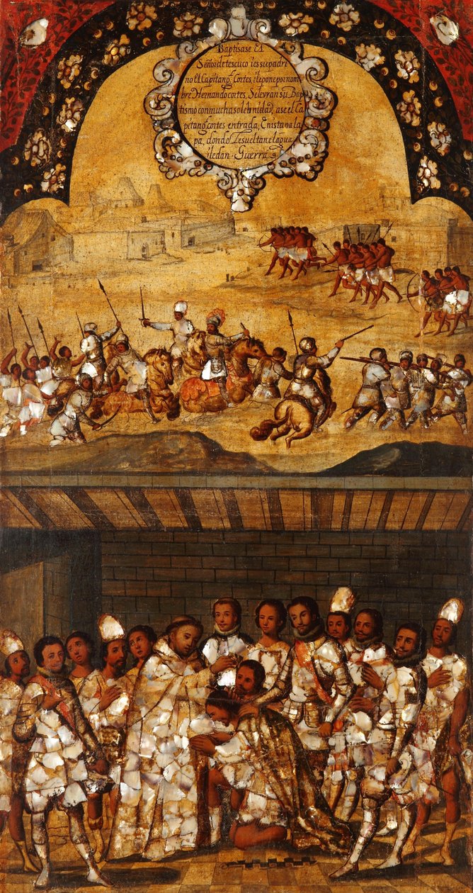 Die Eroberung Mexikos, Tafel XIX, ca. 1696-1715 von Miguel Gonzalez