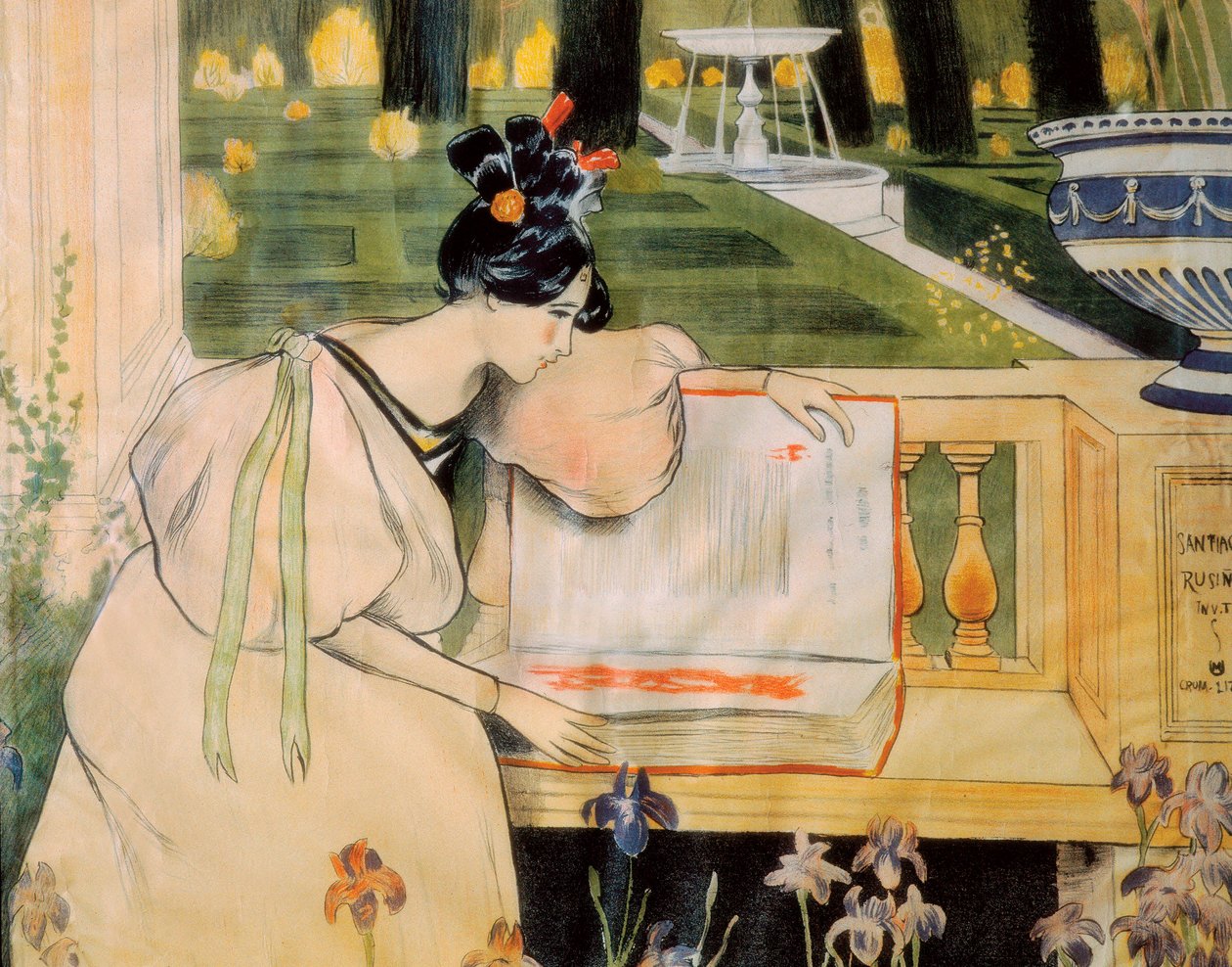 Präsentationsplakat von Les pages de la vie de Rusinol i Prats von Miguel Utrillo