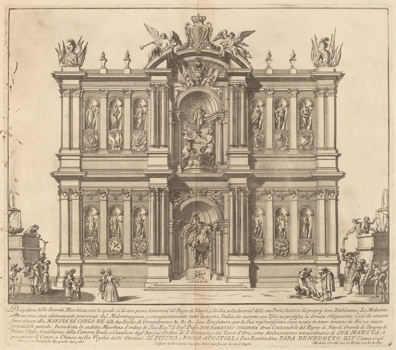 Das Königreich Neapel, für das "Chinea"-Fest von Miguel de Sorellò after Francisco Preciado