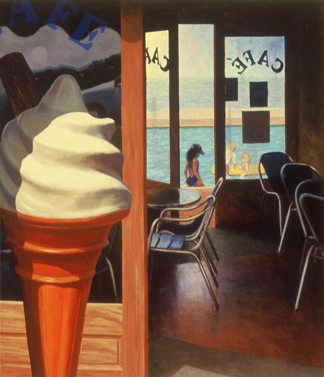 Café am Pool von Mike Briscoe