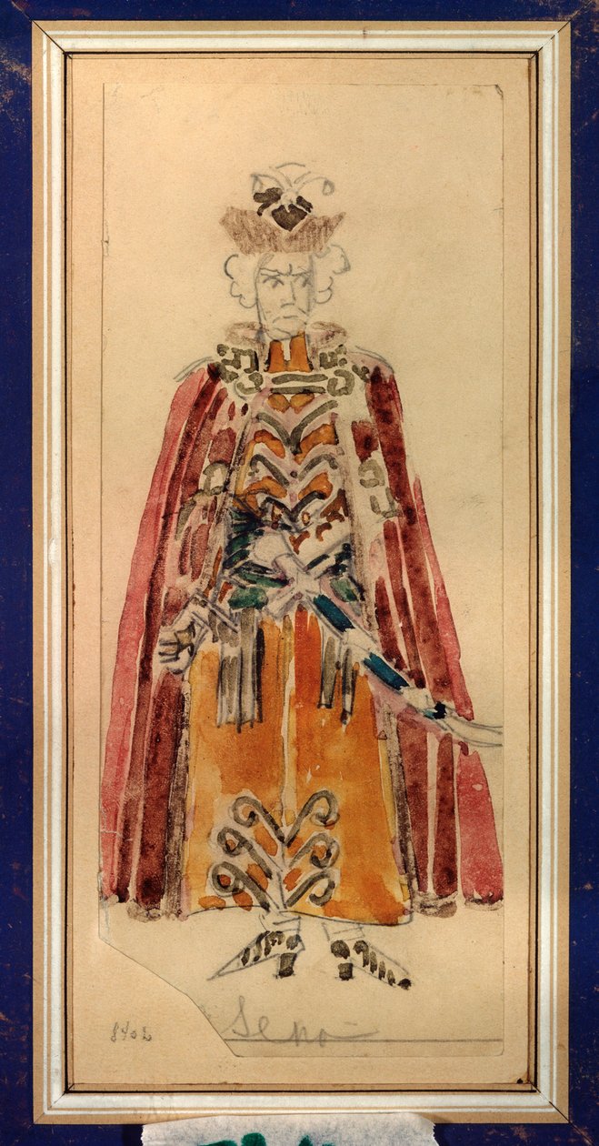 Kostümentwurf für die Oper "Mazeppa" von Pjotr Tschaikowski von Mikhail Aleksandrovich Vrubel