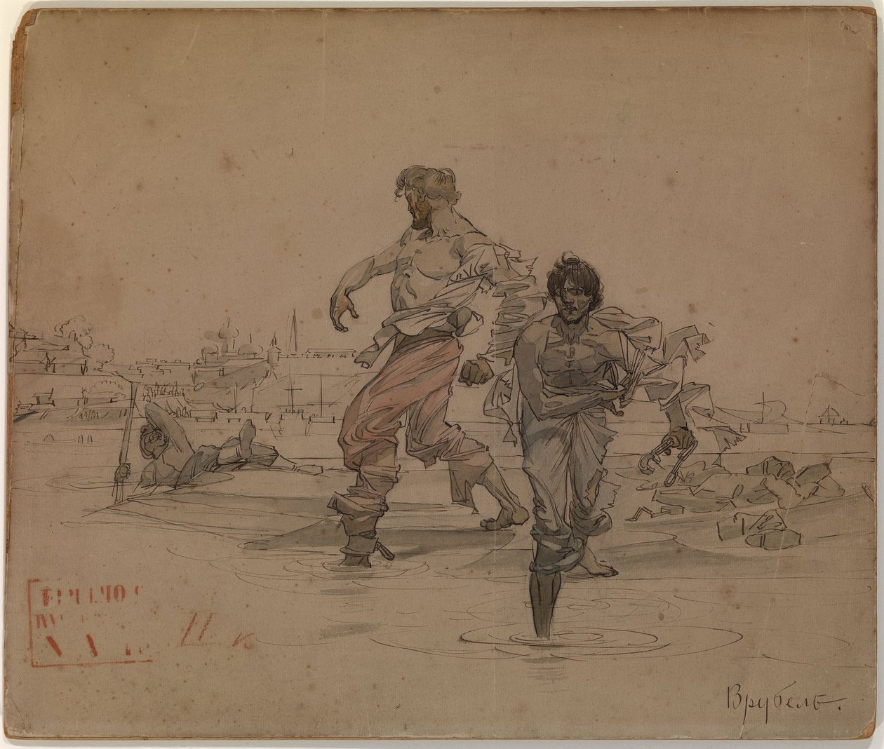 Illustration zum Gedicht Die Räuberbrüder von Alexander Puschkin von Mikhail Aleksandrovich Vrubel