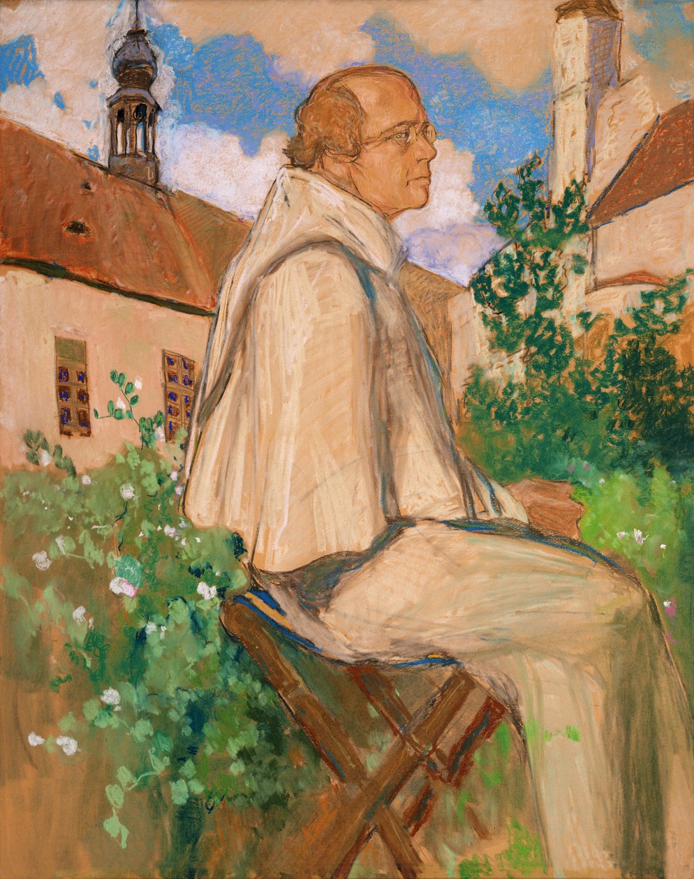 Porträt des Genetikers Johann Gregor Mendel, 1926 von Mikhail Dmitrievich Ezuchevsky