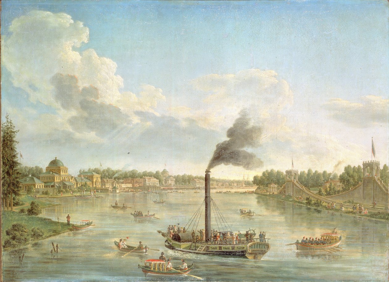 Großer Peterhof-Palast am Finnischen Meerbusen, 1761 von Mikhail Ivanovich Makhaev