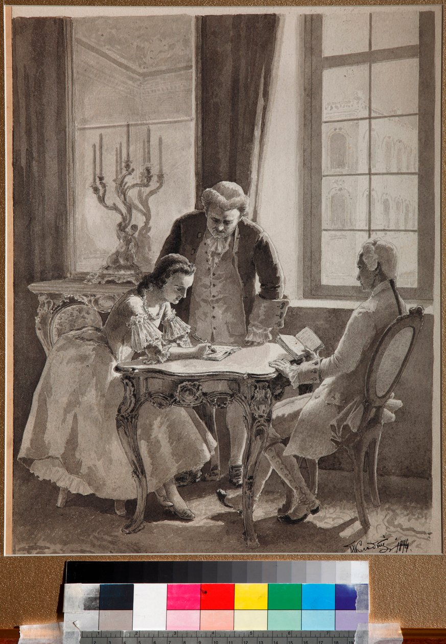 Russischunterricht der Kaiserin Katharina II. (1729-1796) von Mikhail Petrovich Klodt