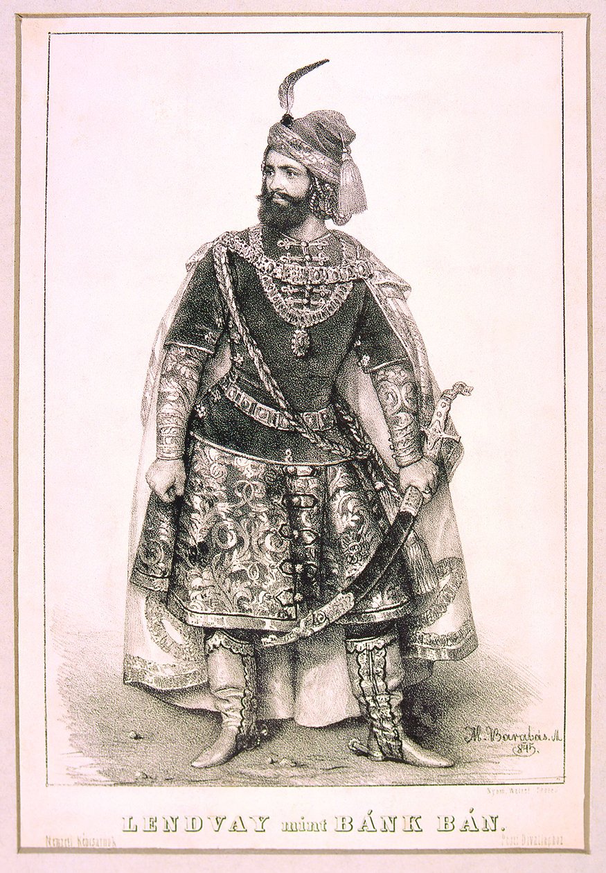 Lendvay Márton als Bánk Bán (Barabás Miklós, 1845) von Miklós Barabás