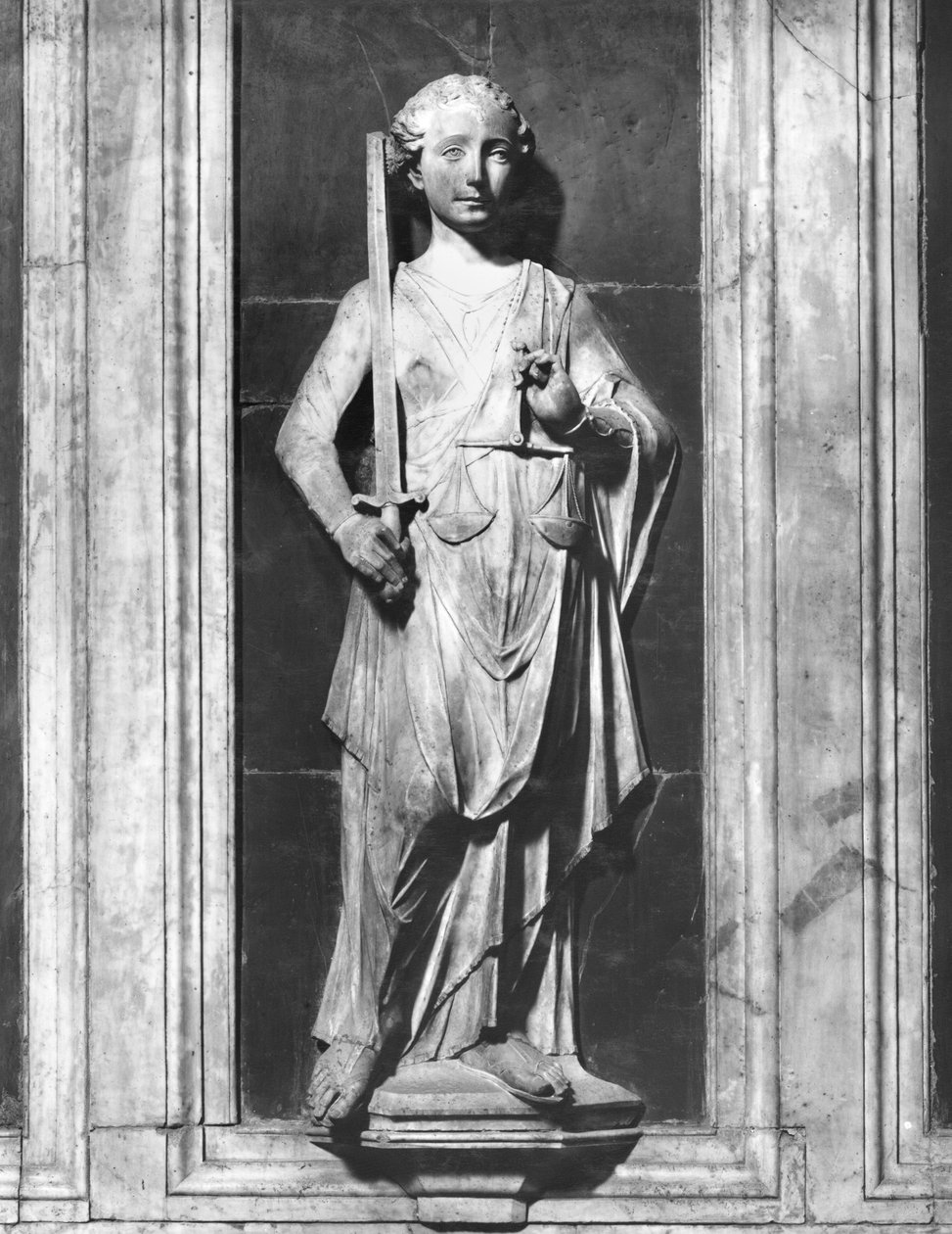Gerechtigkeit, vom Denkmal für Bernardo Giugni, ca. 1460 von Mino da Fiesole