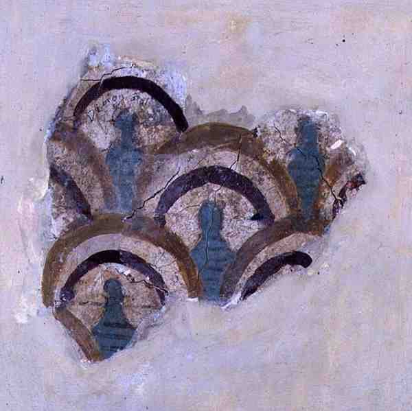 Spiralband und Blumen aus Knossos, Kreta, ca. 1500 v. Chr. von Minoan