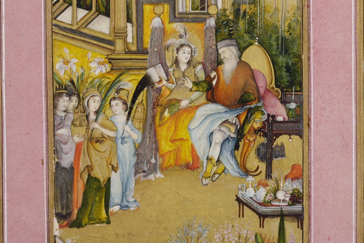 Detail von Salomo und die Königin von Saba, ca. 1760 von Mir Kalan Khan