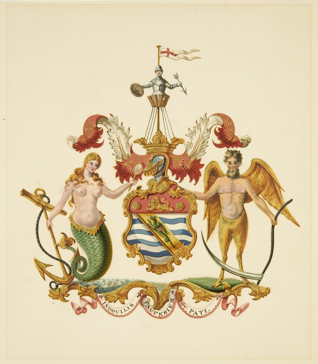 Wappen der Society of Merchant Venturers, ca. 1830 von Miss (attr.to) Braikenridge