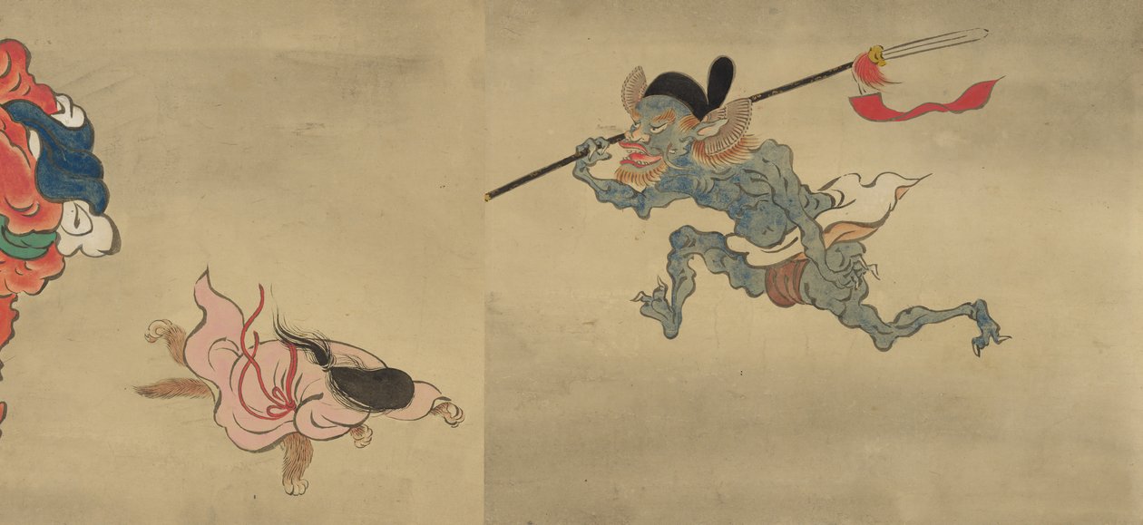 Kopie der Nachtparade von hundert Dämonen aus der Shinjuan-Sammlung, 18. Jahrhundert von Mochizuki Gyokusen