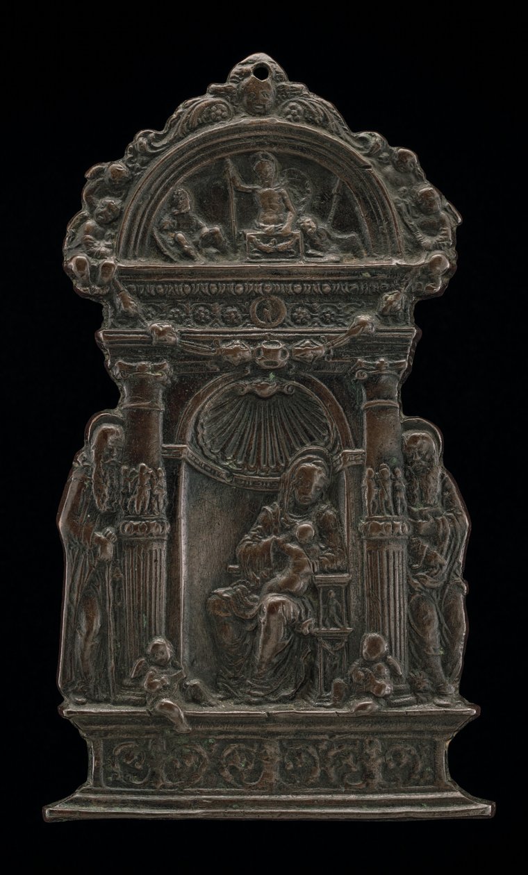 Madonna und Kind auf dem Thron mit dem heiligen Antonius Abt und dem heiligen Hieronymus von Moderno