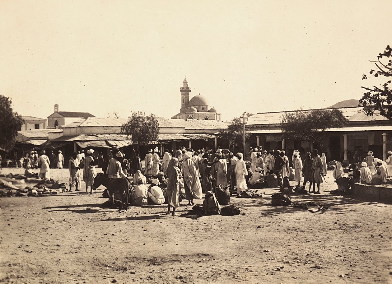 „Ein Imperium aufbauen“ im faschistischen Zeitalter: Marktplatz in Cheren, 09/05/1936 von Modestino Baldinetti