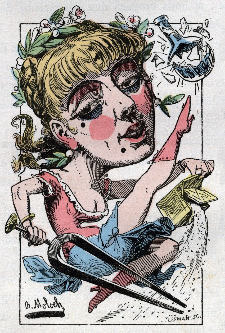 Allegorie der Operette, die Ende des 19. Jahrhunderts in Mode war von Moloch