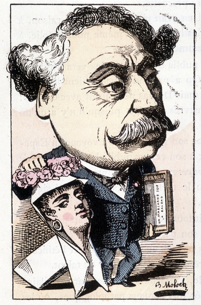 Karikatur von Alexandre Dumas Fils, von Moloch von Moloch