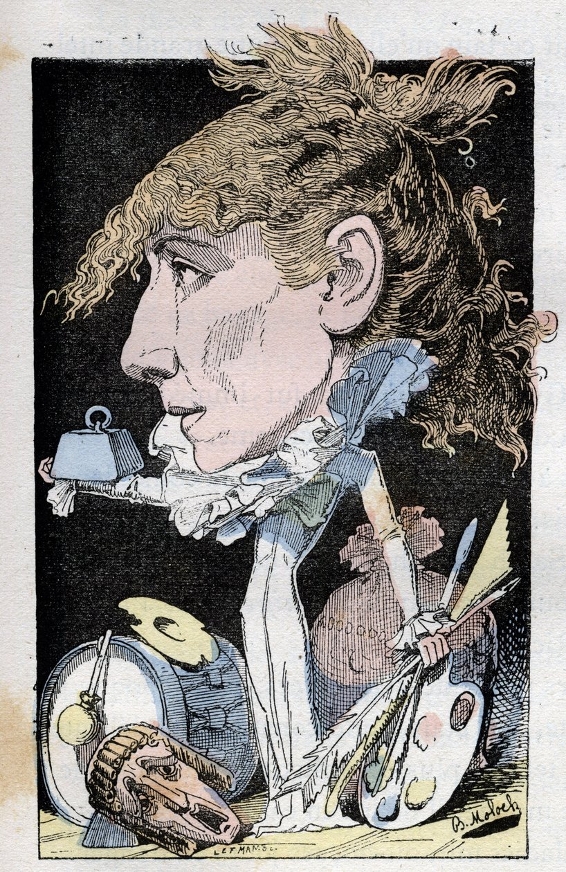 Porträt der Komödiantin Henriette Rosine Bernard, genannt Sarah Bernhardt (1844-1923) von Moloch