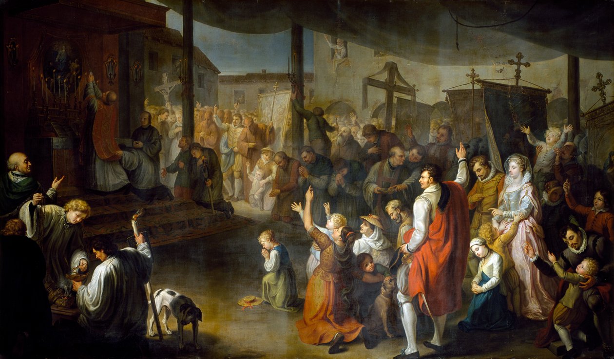 Die Abstimmung der Bürger von Carmarthenshire zur Beendigung der Pest von 1630 von Moneta Jr. Sleet