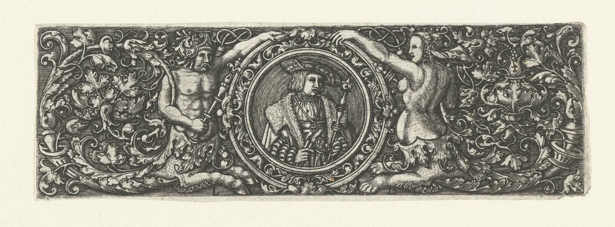 Fries mit Porträt von Maximilian I. in einem Medaillon von Monogrammist LB (Nederlanden)