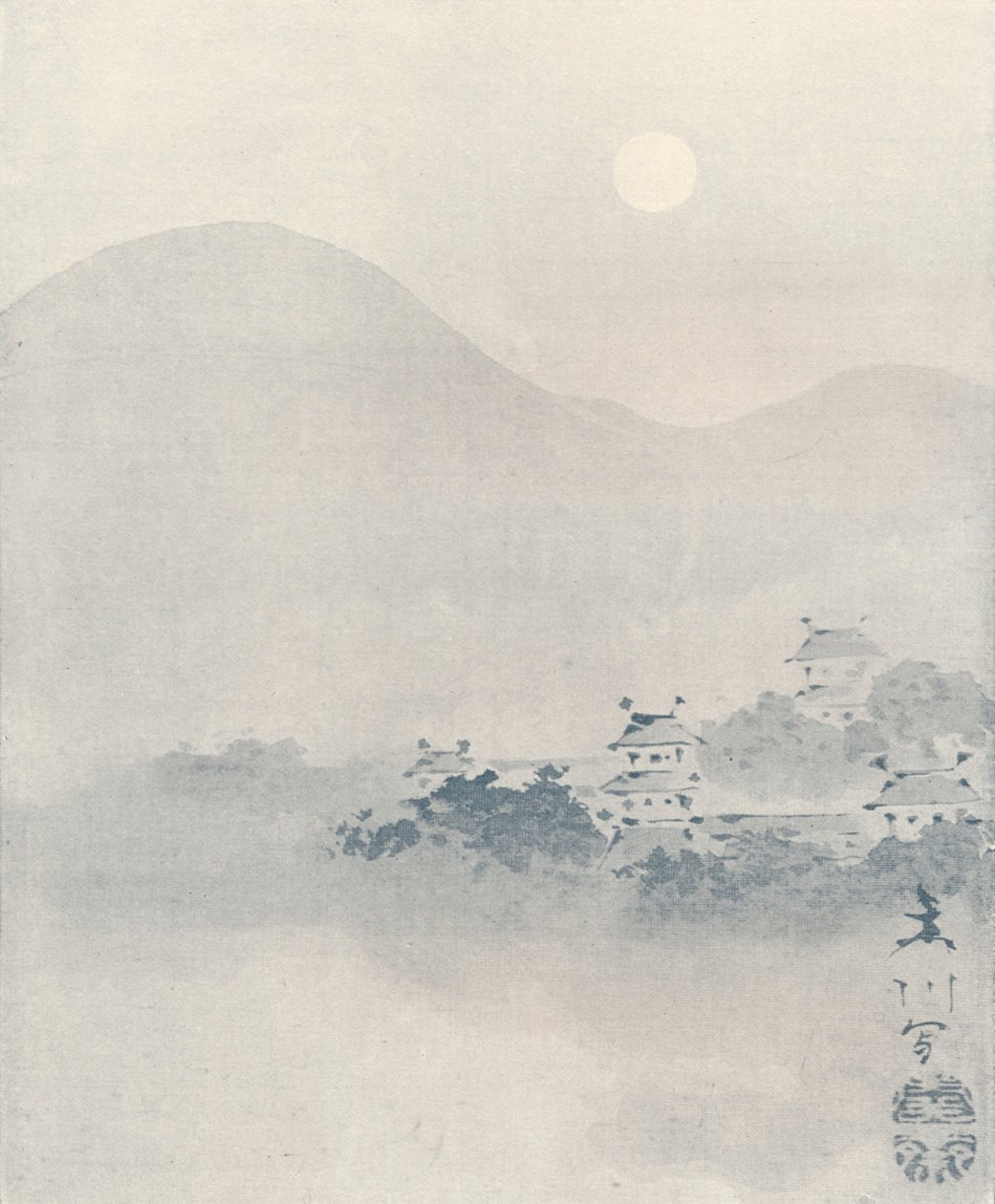 Abendnebel im Tal, um 1801 von Mori Sosen