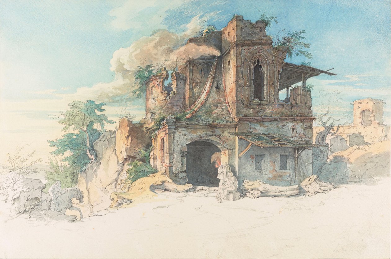 Illustration zur Ballade Der Gang nach dem Eisenhammer von Friedrich Schiller von Moritz Ludwig von Schwind