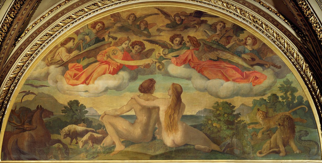 Lunette im Foyer der Wiener Staatsoper: Die Schöpfung von Joseph Haydn von Moritz Ludwig von Schwind