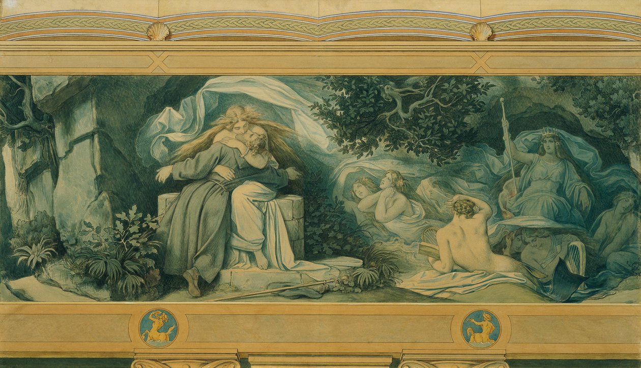Die schöne Melusine: X. Das Wiederfinden von Moritz Ludwig von Schwind