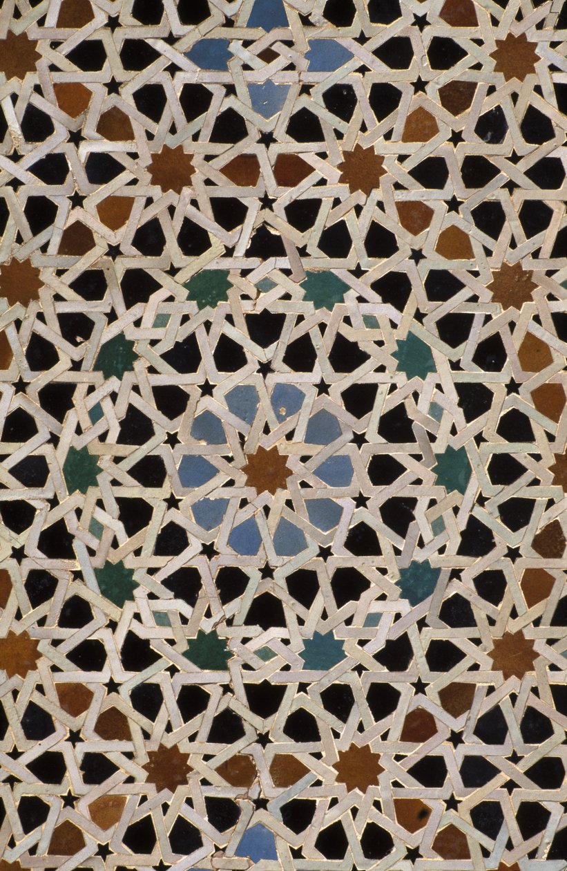 Bou Inania Madrasa, Zellij-Fliesenarbeit von Moroccan School