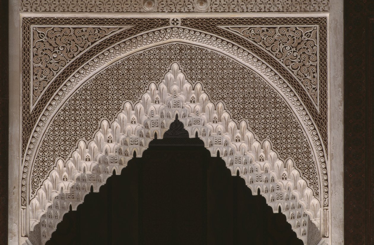 Kasbah von Thamiel Glaoui, Stuck, Detail (Keramik) von Moroccan School