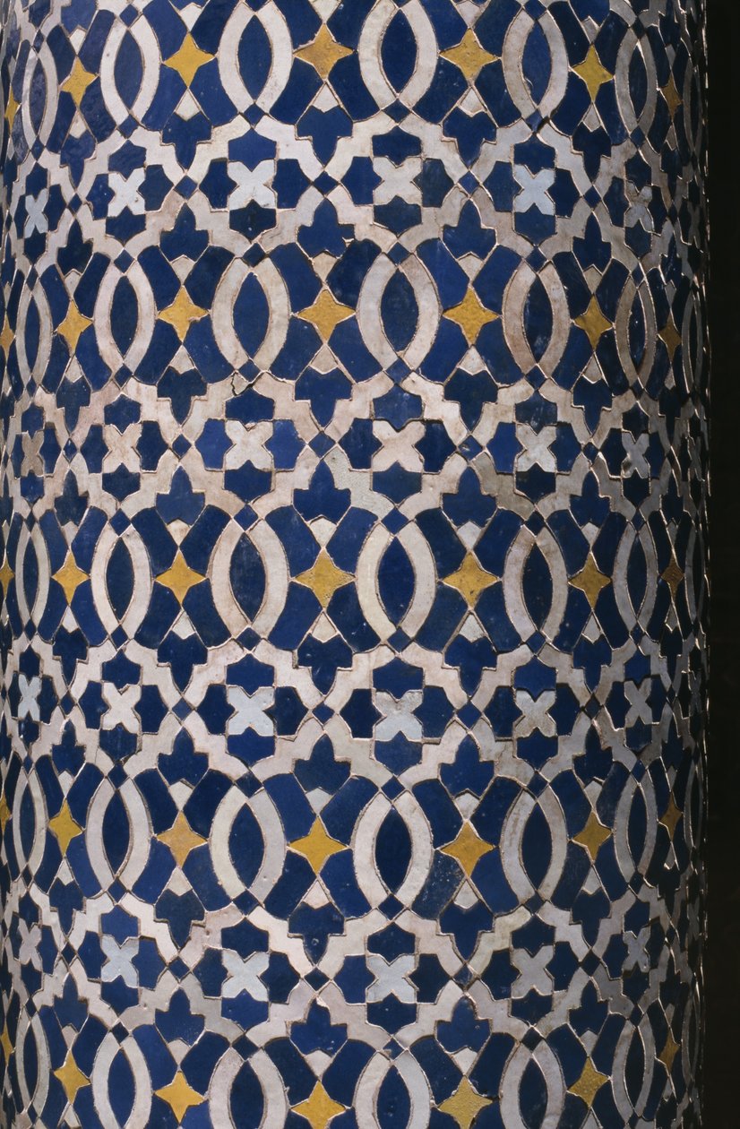 Kasbah von Thamiel Glaoui, Zellij-Fliesenarbeit, Detail (Keramik) von Moroccan School
