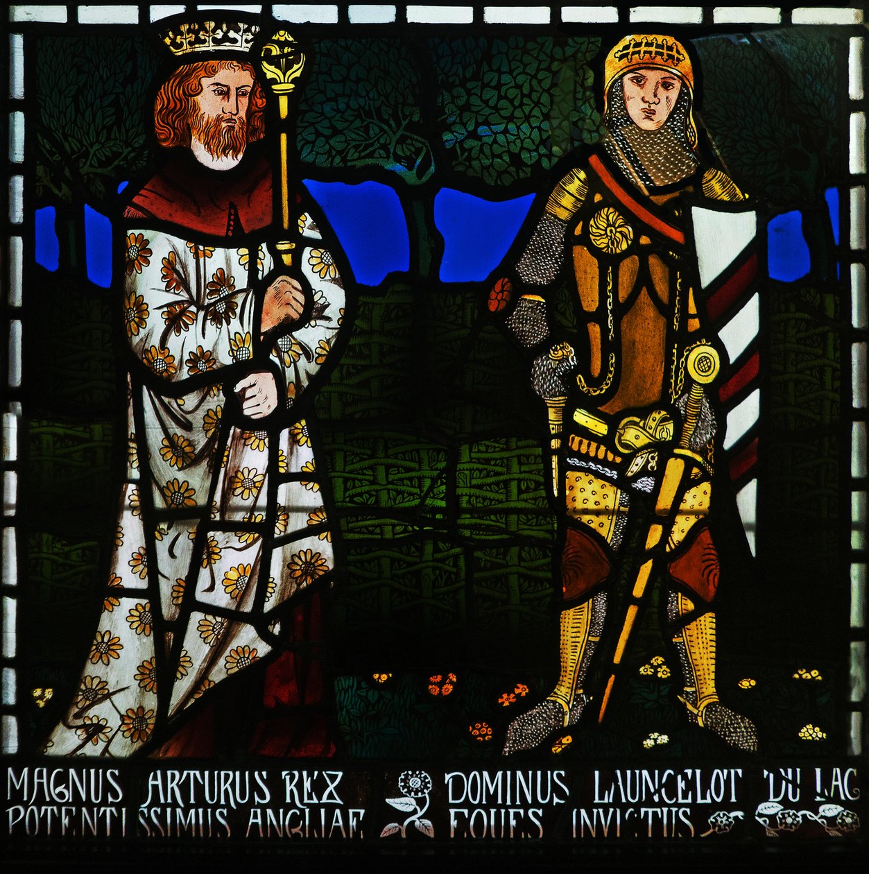 König Artus und Sir Lancelot, 1862 von Morris and Co.