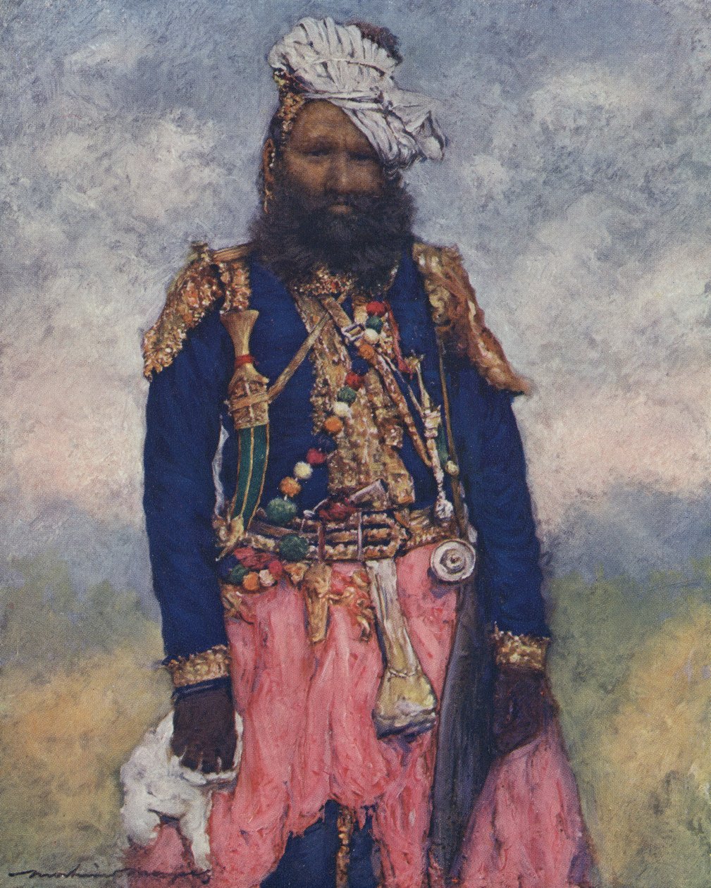 Indischer Soldat - frühes 20. Jahrhundert von Mortimer Ludington Menpes