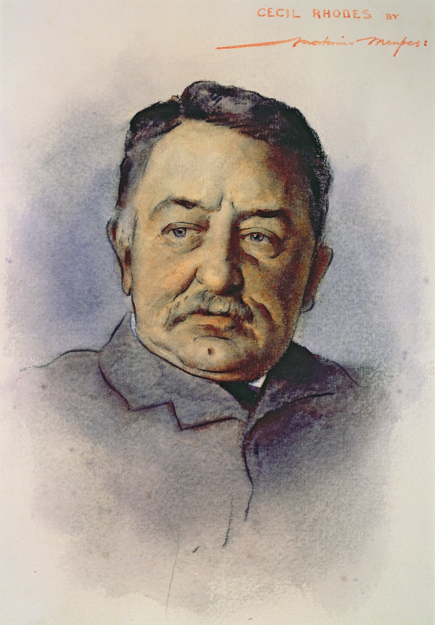 Porträt von Cecil Rhodes (1853-1902) von Mortimer Ludington Menpes