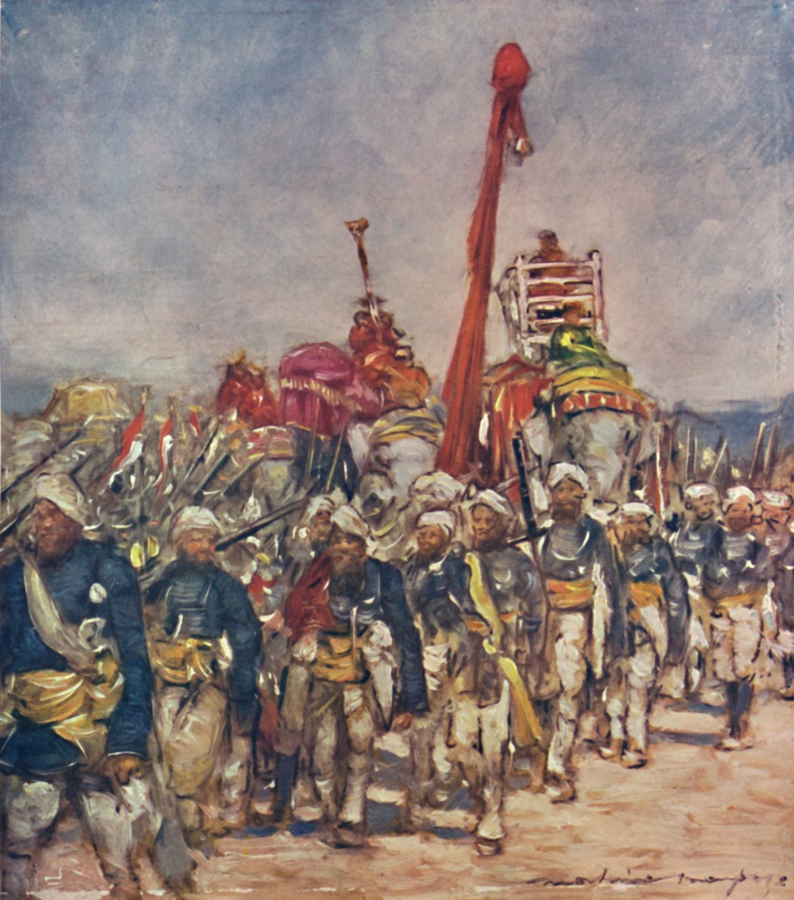 Eine typische Gruppe in der Prozession der Gefolgsleute, 1903 von Mortimer L Menpes