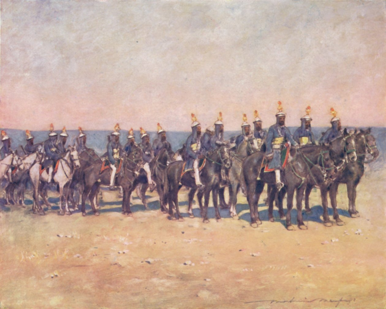Gepanzerte Reiter von Kishengarh, 1903 von Mortimer L Menpes