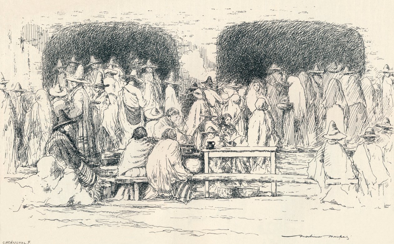 Mittag in Puebla, um 1895, 1896 von Mortimer Ludington Menpes