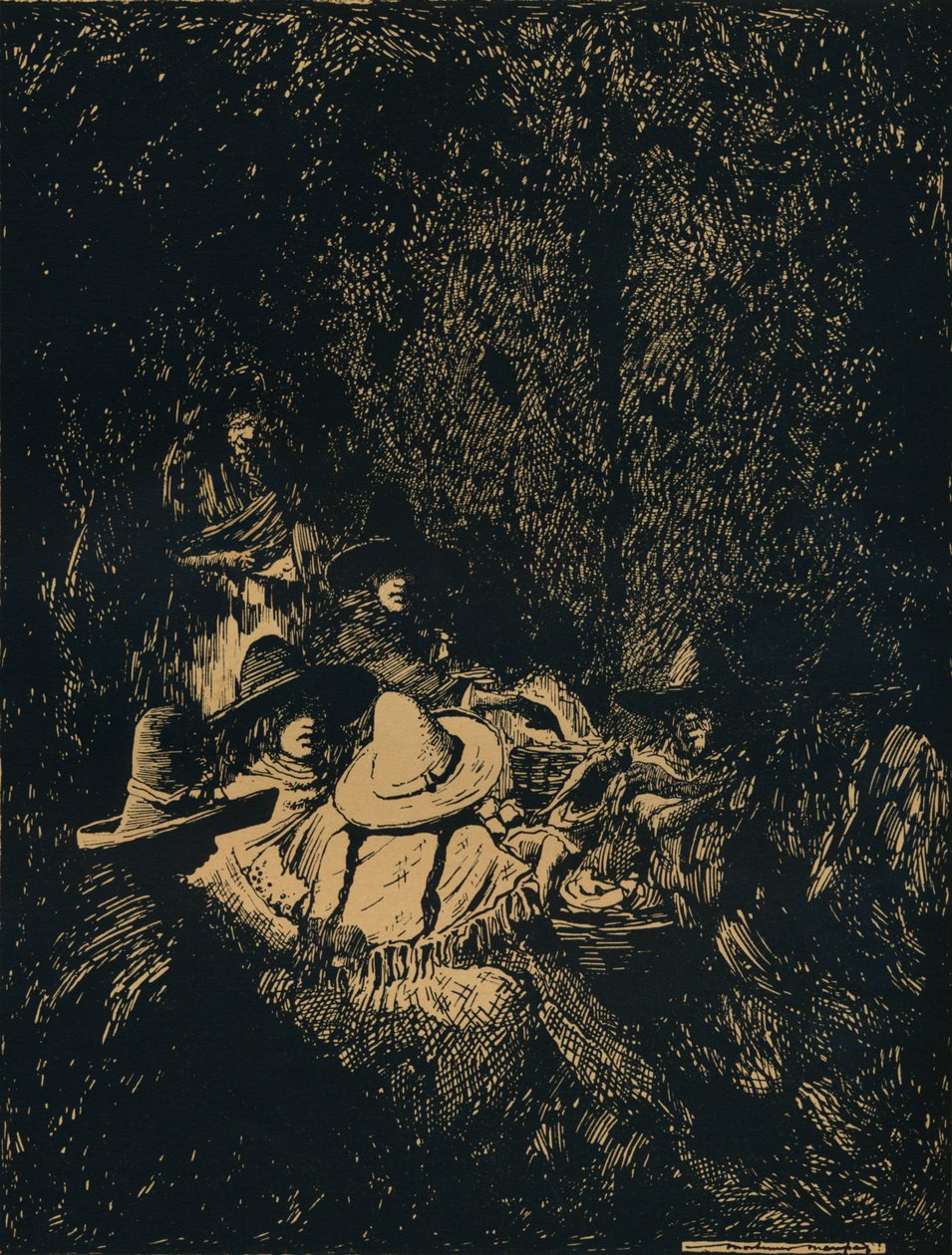 Nachtszene in Puebla, ca. 1895 von Mortimer Ludington Menpes