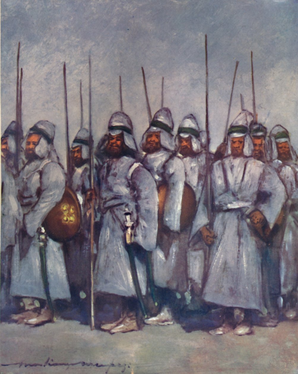 Gepolsterte Soldaten von Kishengarh, 1903 von Mortimer Ludington Menpes