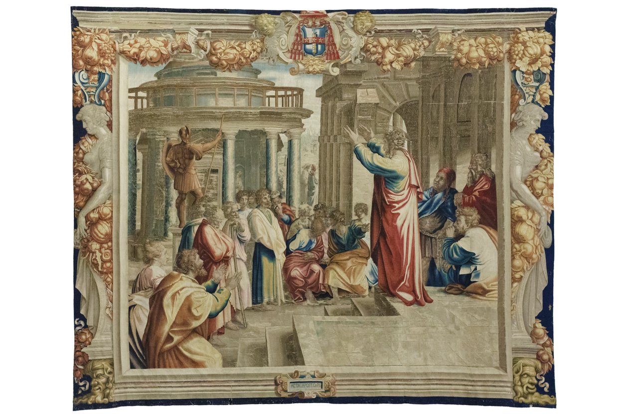 Der heilige Paulus predigt den Athenern von Mortlake Tapestry Manufactory