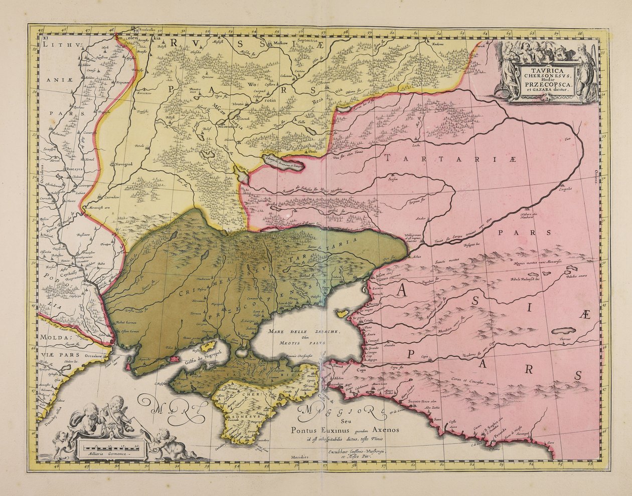 Taurica Chersonesus, heute Przecopsca und Gazara genannt von Moses Pitt