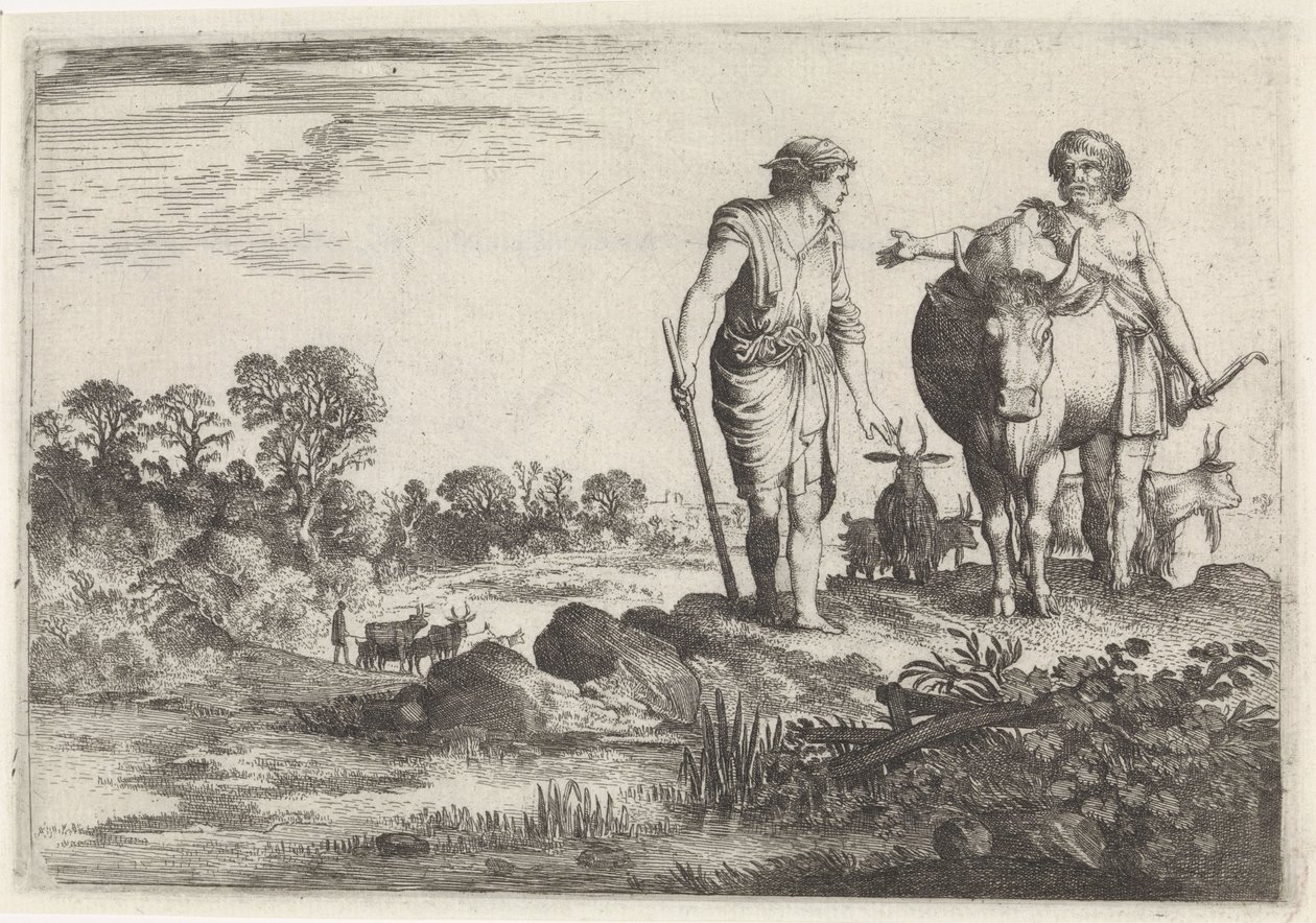 Argus bittet Merkur, bei ihm zu bleiben von Moyses van Wtenbrouck