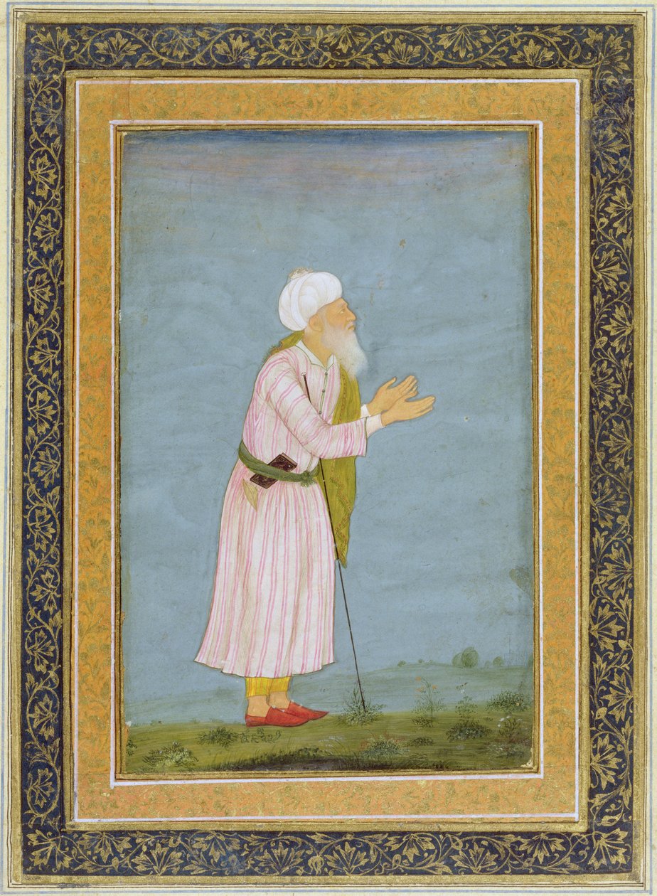 Ein muslimischer Religionsführer, aus dem Small Clive Album von Mughal School