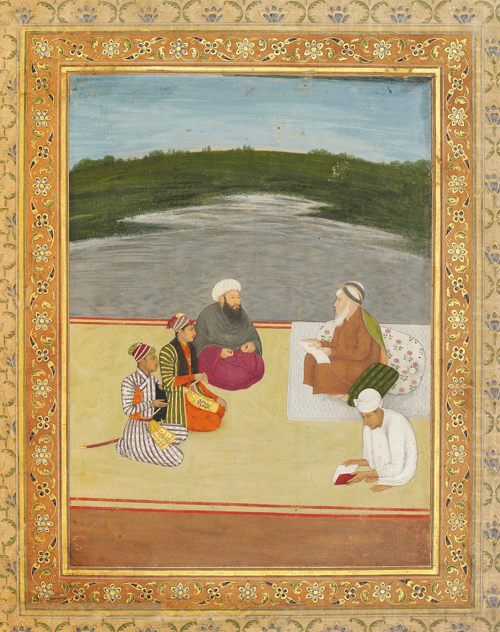 Diskussion zwischen Gelehrten und Fürsten von Mughal School