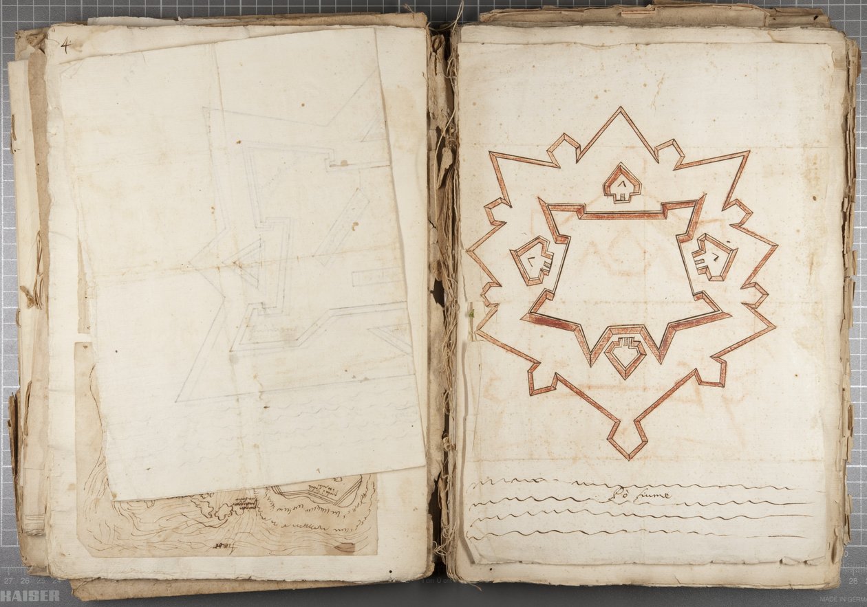 Portfolio von Zeichnungen von Mutio Oddi aus Urbino und anderen - Po Fume, ca. 1635-40 von Muzio Oddi