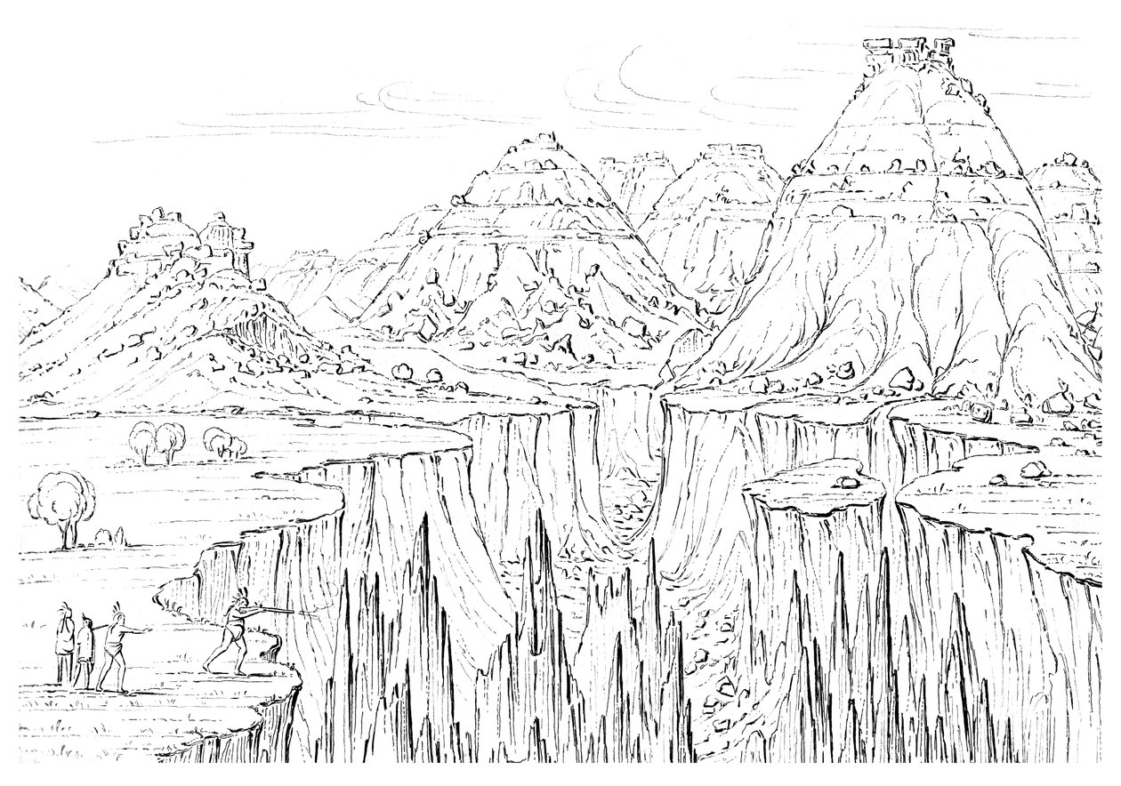 Canyon, Nordamerika, 1841 von Myers and Co