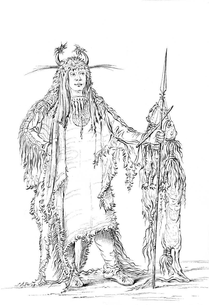 Porträt von Eagle Ribs, einheimischer amerikanischer Mann, 1841 von Myers and Co