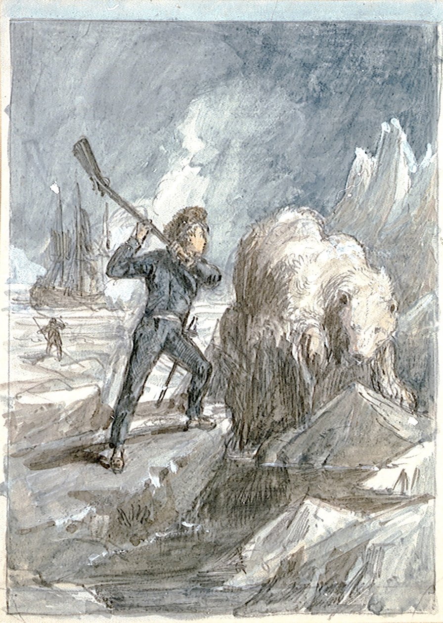 Nelson begegnet einem Bären von Myles Birket Foster